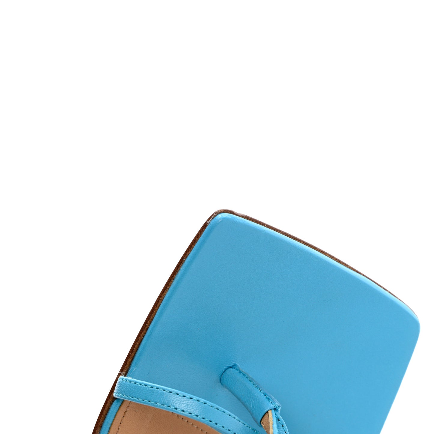 Lambskin Stretch Multi Strap 90mm Sandals 39.5 Sky Blue