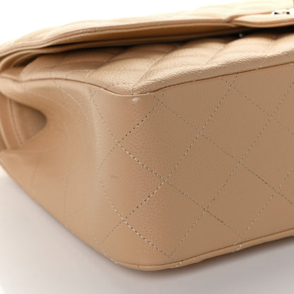 Chanel Caviar Quilted Jumbo Double Flap Beige 5 of 12