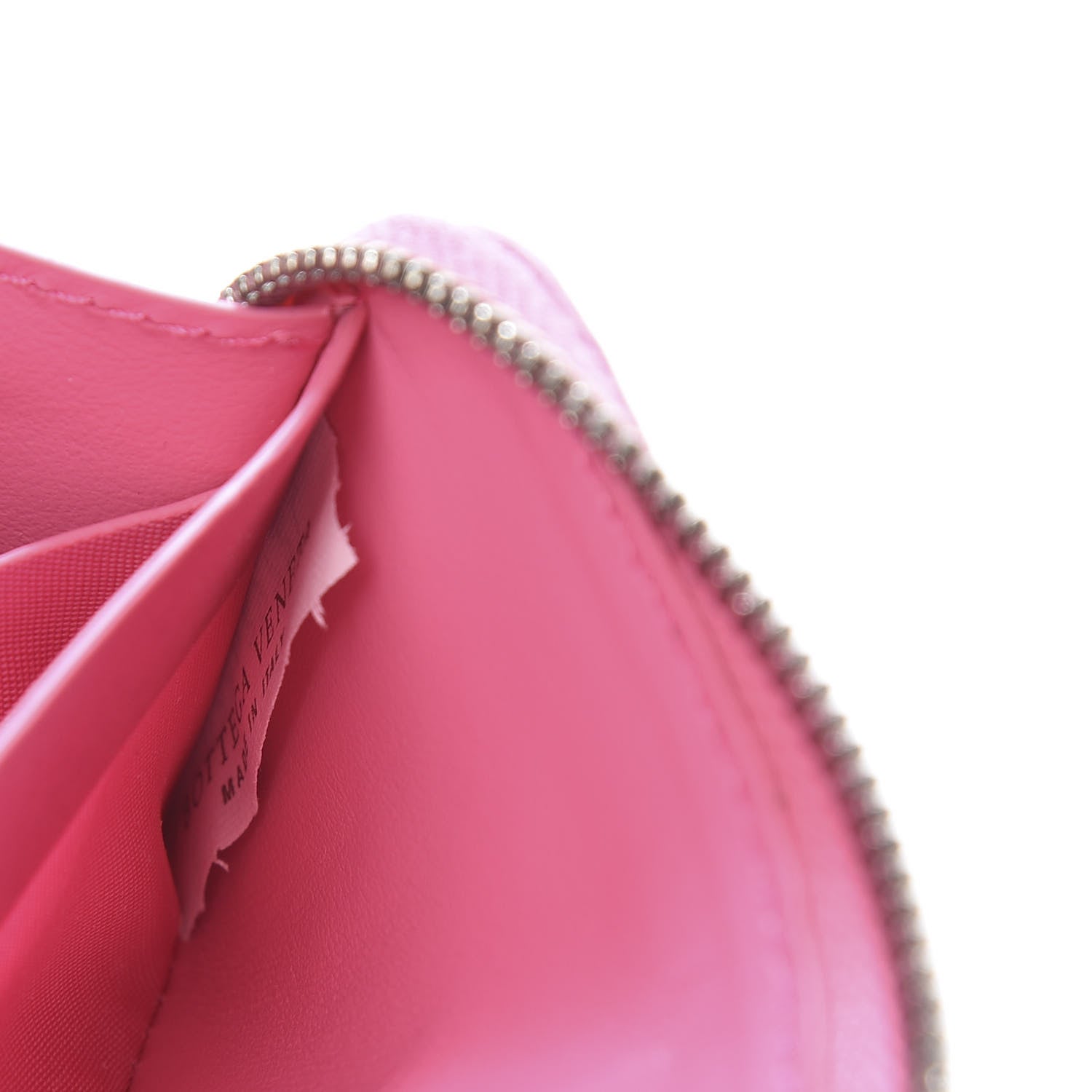 Bottega Veneta Nappa Intrecciato Zip Around Coin Purse Pink 7 of 8