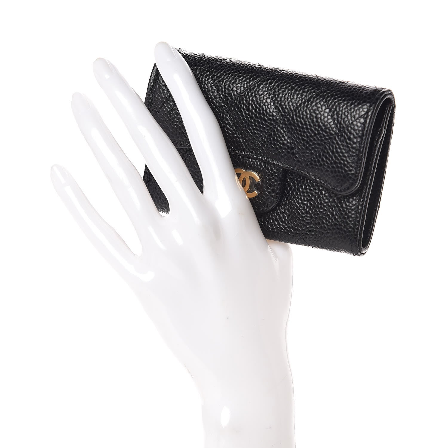 Chanel Caviar Quilted Flap Card Holder Black 2 of 9