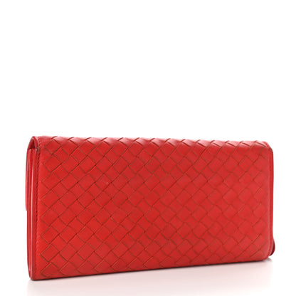 Bottega Veneta Nappa Intrecciato Continental Wallet Red 3 of 19