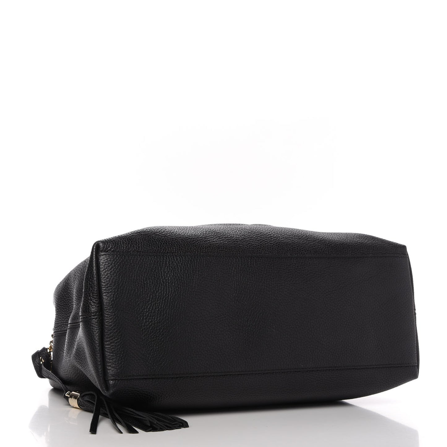 Pebbled Calfskin Medium Soho Chain Shoulder Bag Black