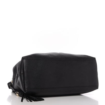 Gucci Pebbled Calfskin Medium Soho Chain Shoulder Bag Black 4 of 10
