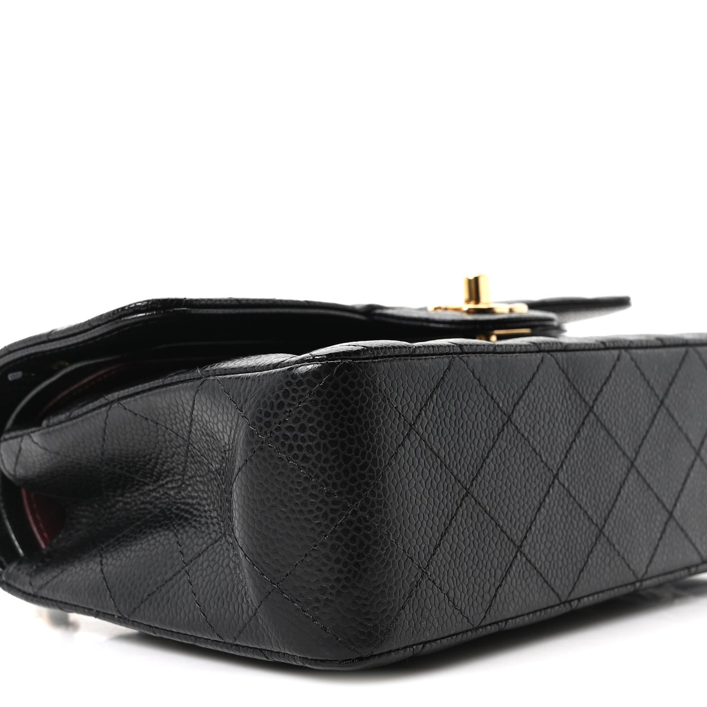 Caviar Quilted Small Double Flap Black