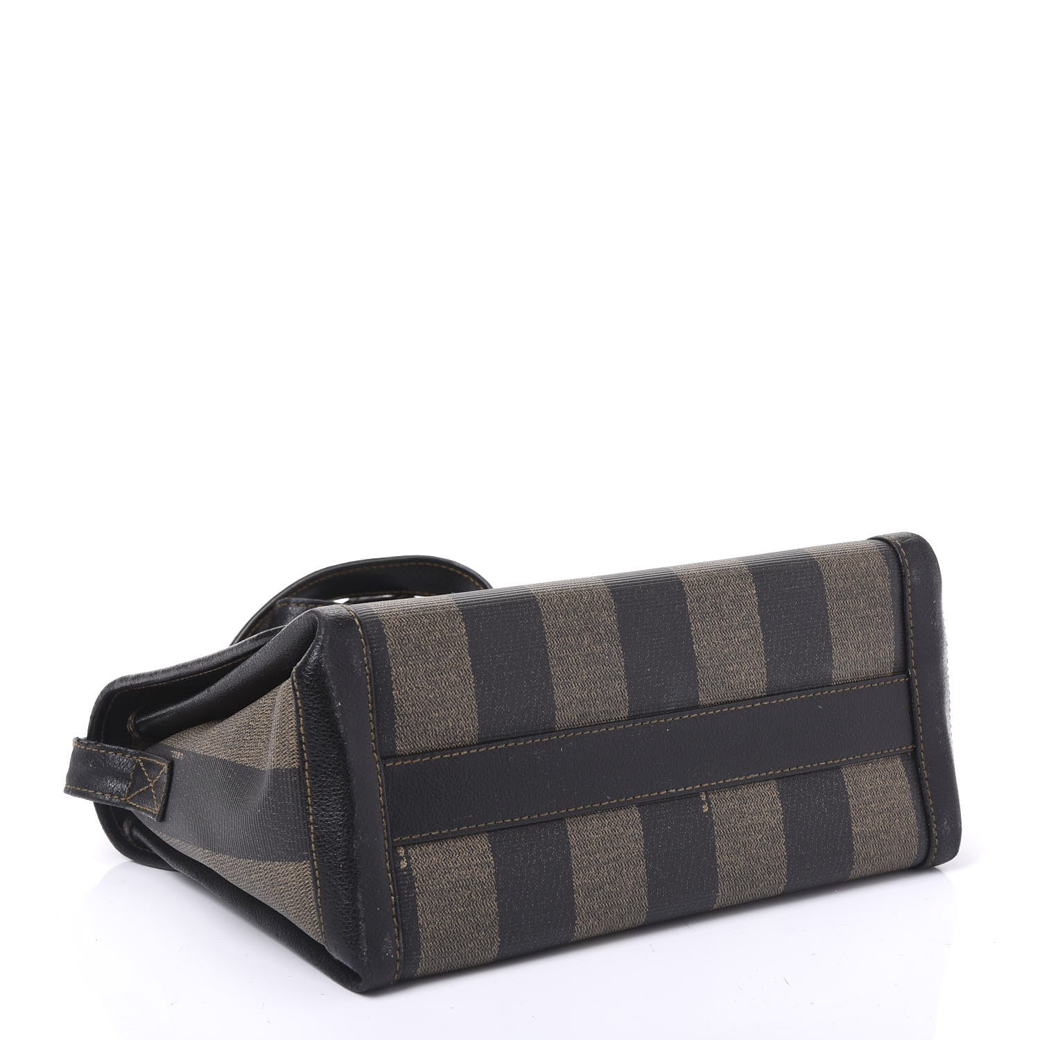 Fendi Calfskin Pequin Spalmati Crossbody Bag Tobacco 3 of 11