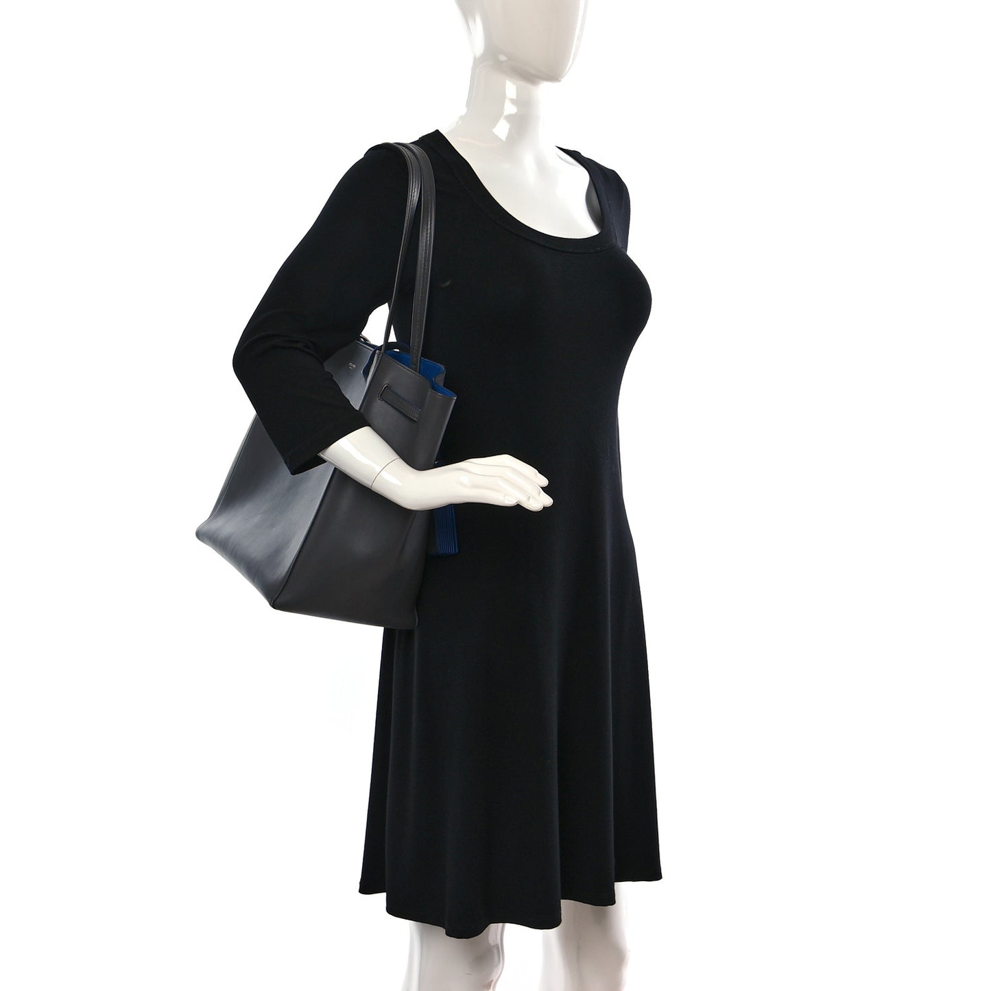 Smooth Calfskin Small Belt Cabas Light Anthracite
