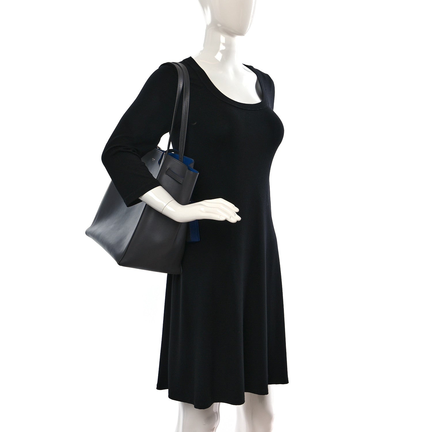 Celine Smooth Calfskin Small Belt Cabas Light Anthracite 2 of 9