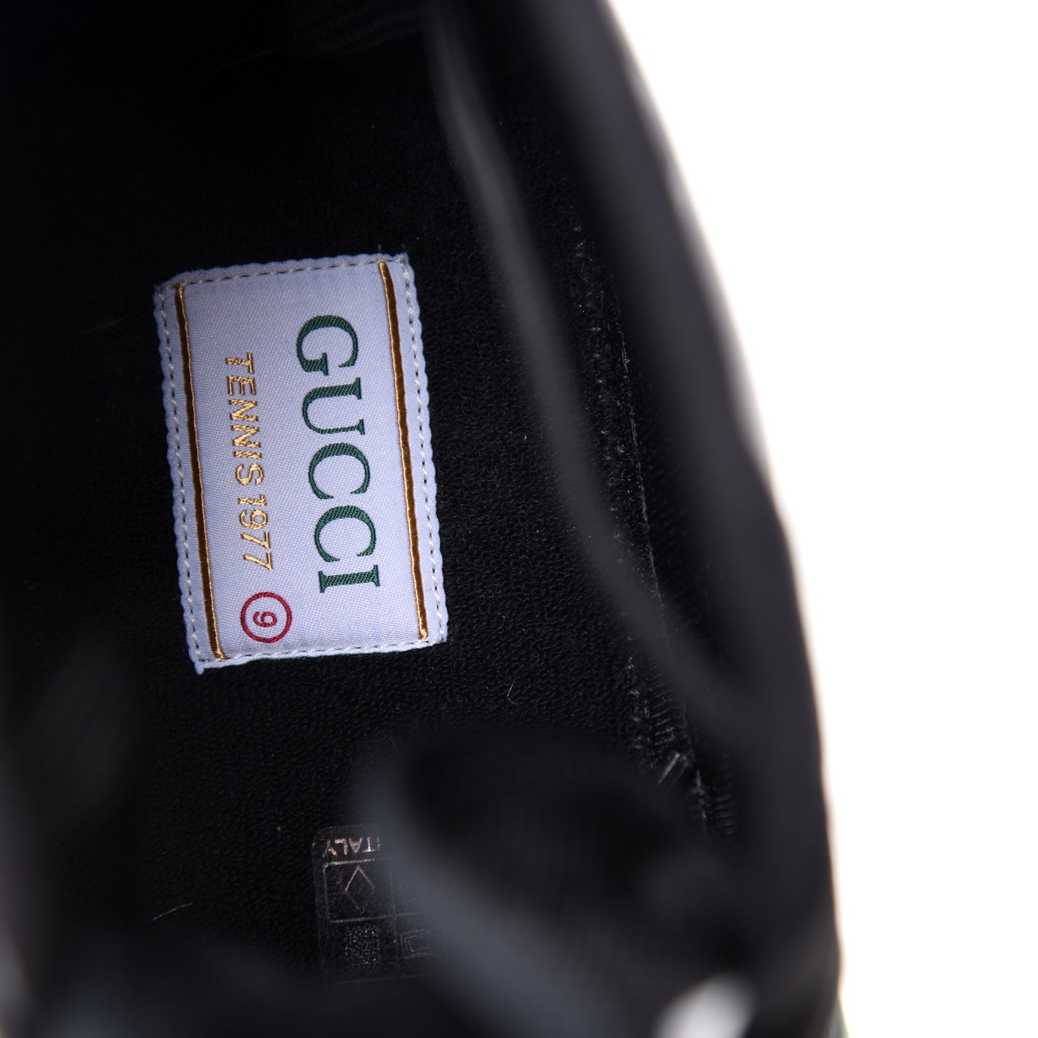Gucci Econyl Nylon Web Monogram Off The Grid Mens 1977 Tennis High Top Sneakers 9 Black 8 of 10