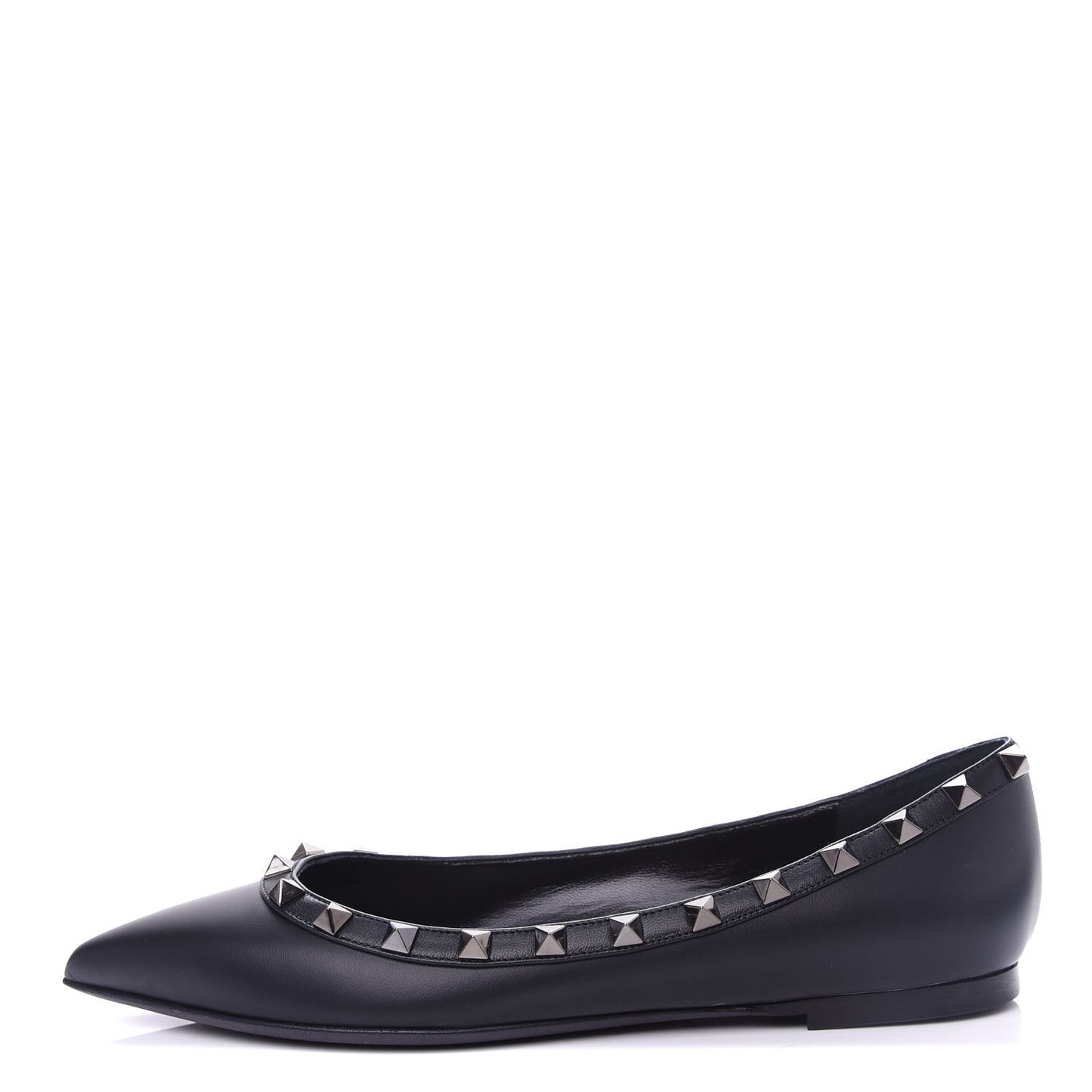 Nappa Rockstud Ballerina Flats 36.5 Black
