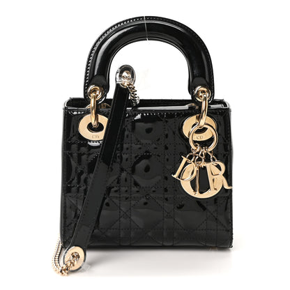 Christian Dior Patent Cannage Mini Lady Dior Black 1 of 9