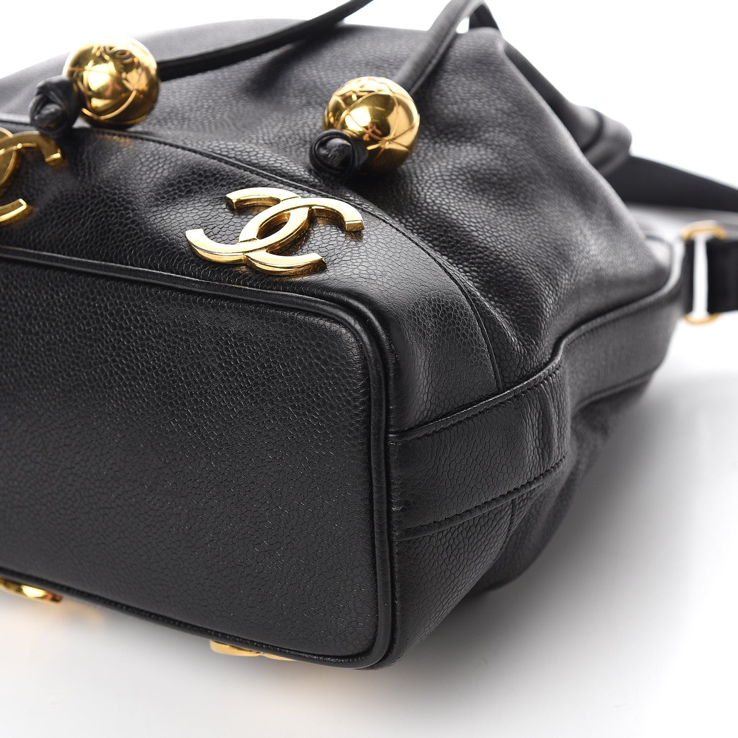 Chanel Caviar CC Drawstring Shoulder Bag Black 11 of 11