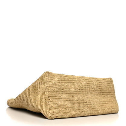 Saint Laurent Raffia Logo Tote Naturel 4 of 9