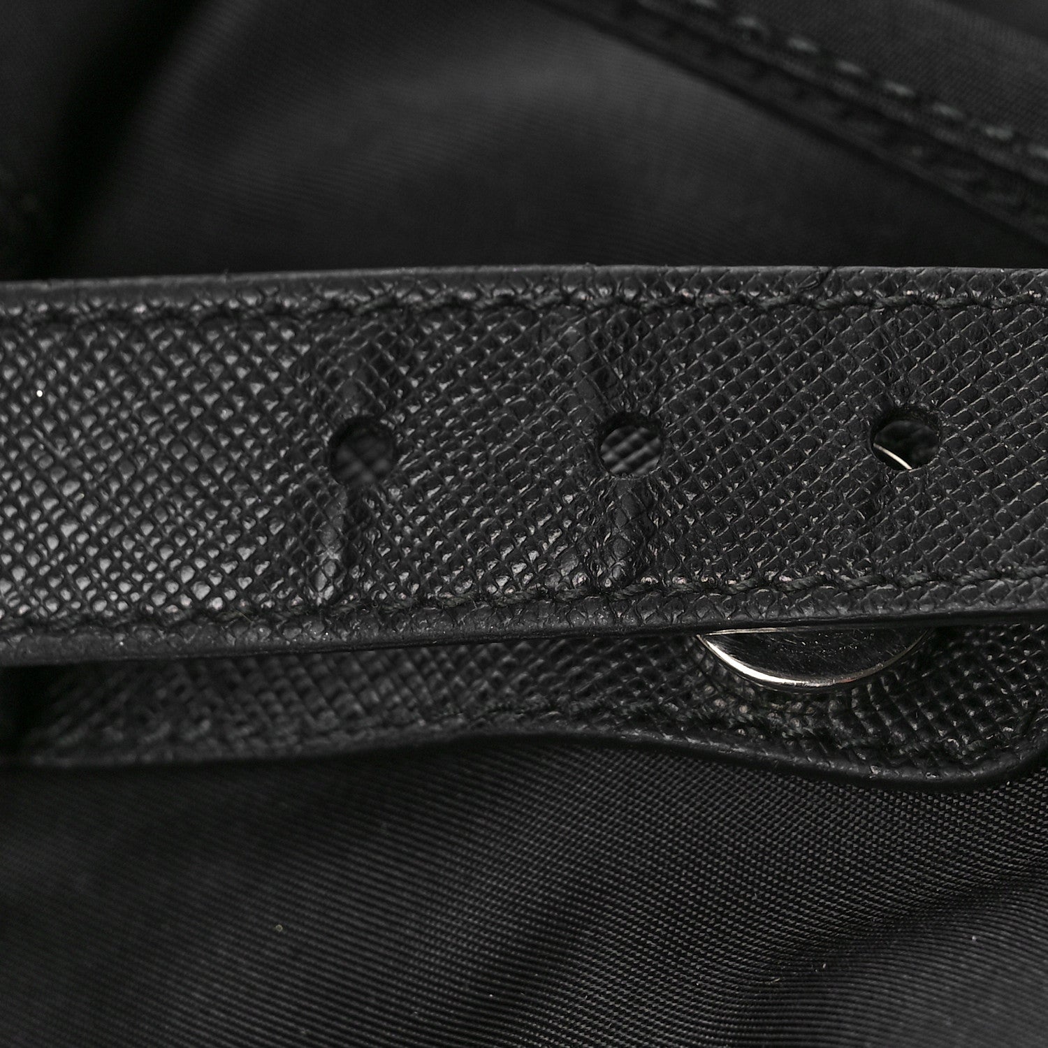 Prada Tessuto Nylon Saffiano Medium Backpack Black 8 of 9