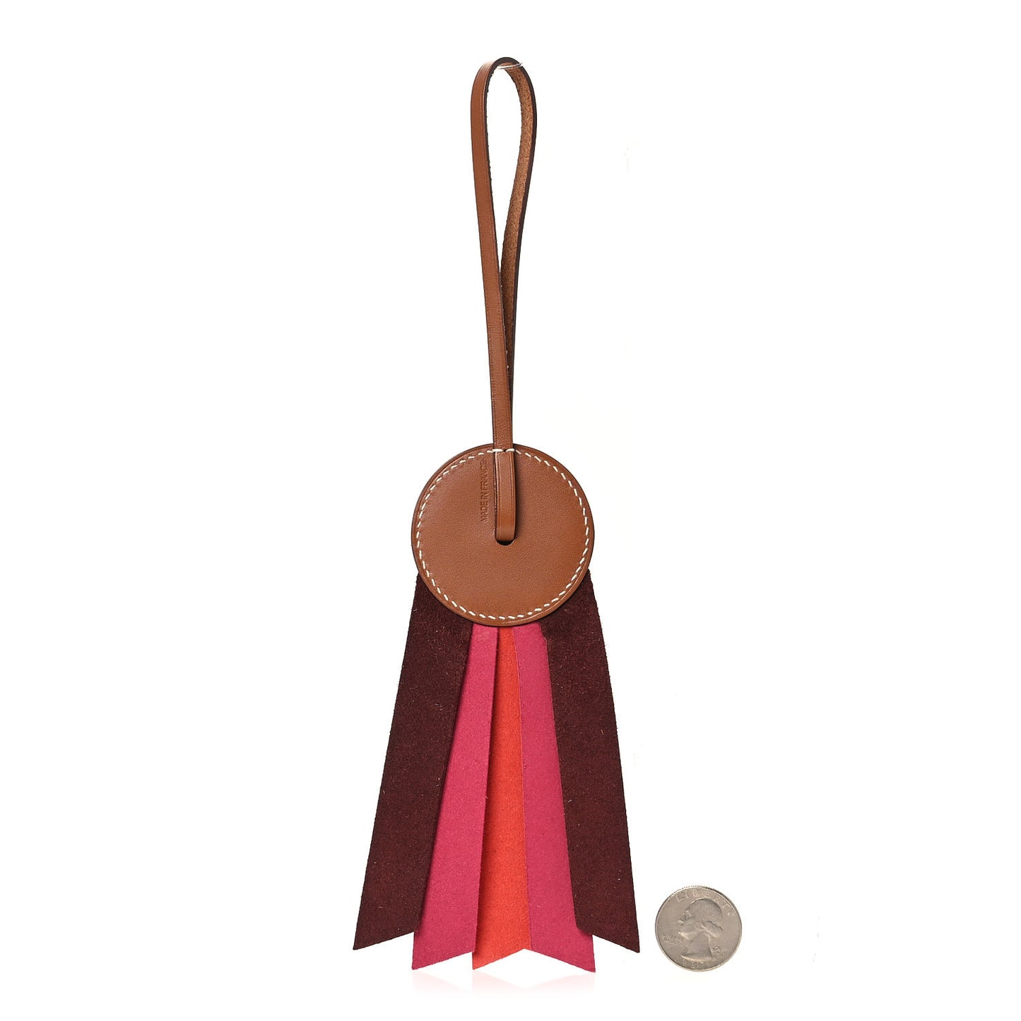 Vache Hunter Milo Lambskin Paddock Flot Bag Charm Rose Shocking Rouge H Rose Jaipur