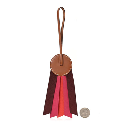 Hermes Vache Hunter Milo Lambskin Paddock Flot Bag Charm Rose Shocking Rouge H Rose Jaipur 2 of 4