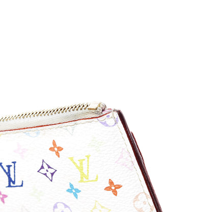Louis Vuitton Monogram Multicolor Key Pouch White Litchi 6 of 11