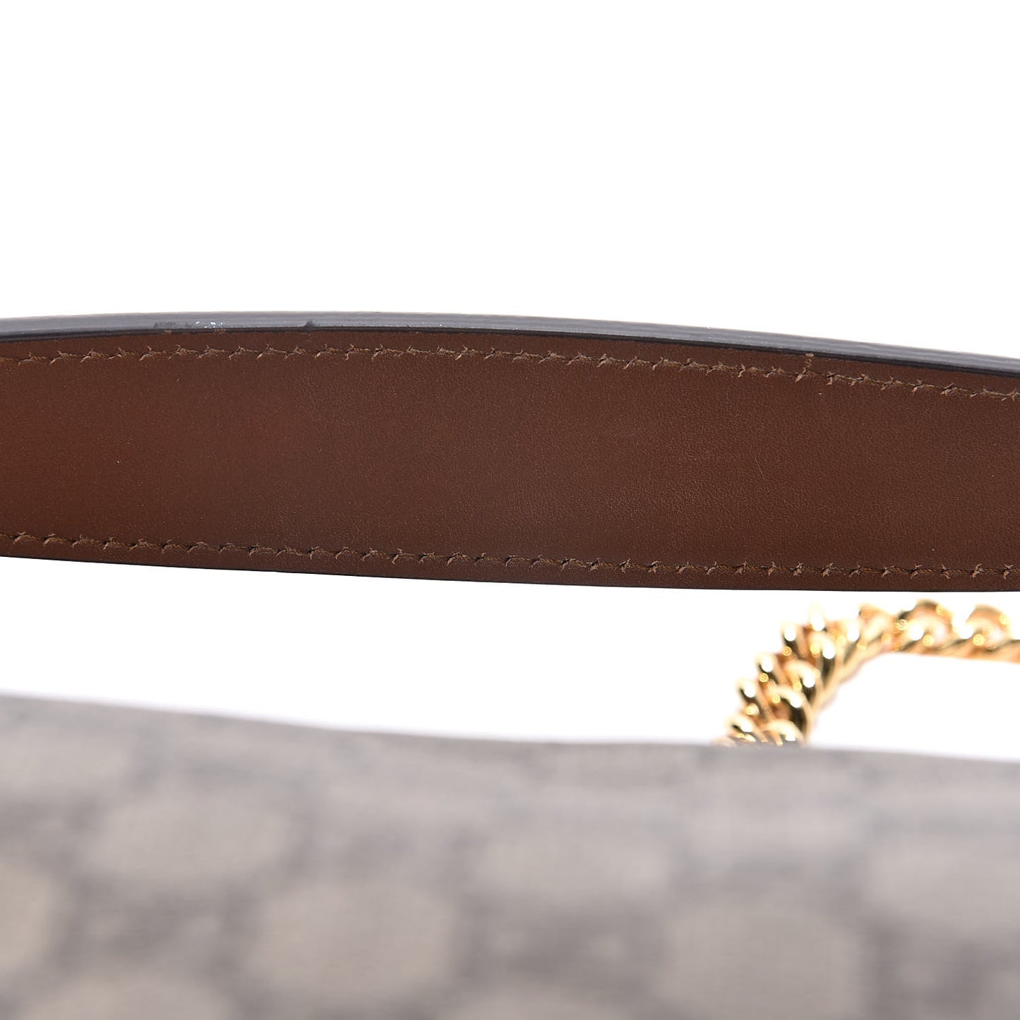 GG Supreme Monogram Large Linea A Hobo Light Brown