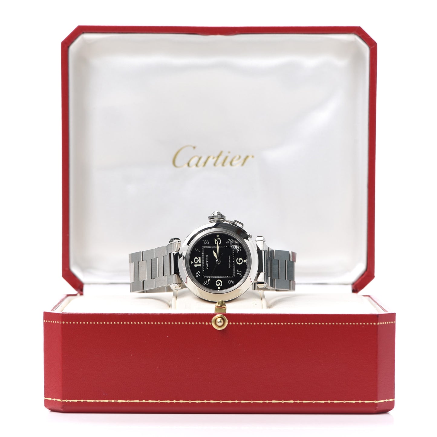 Stainless Steel 35mm Pasha C Automatic Watch Black