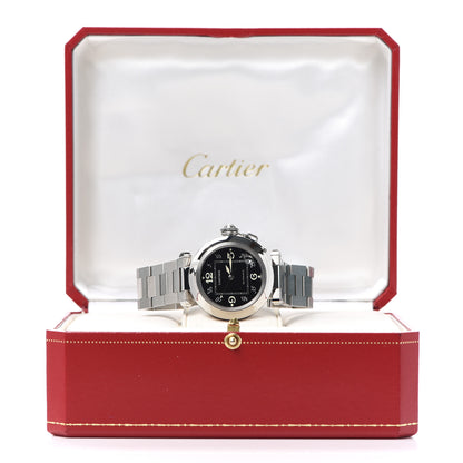 Cartier Stainless Steel 35mm Pasha C Automatic Watch Black 6 of 6
