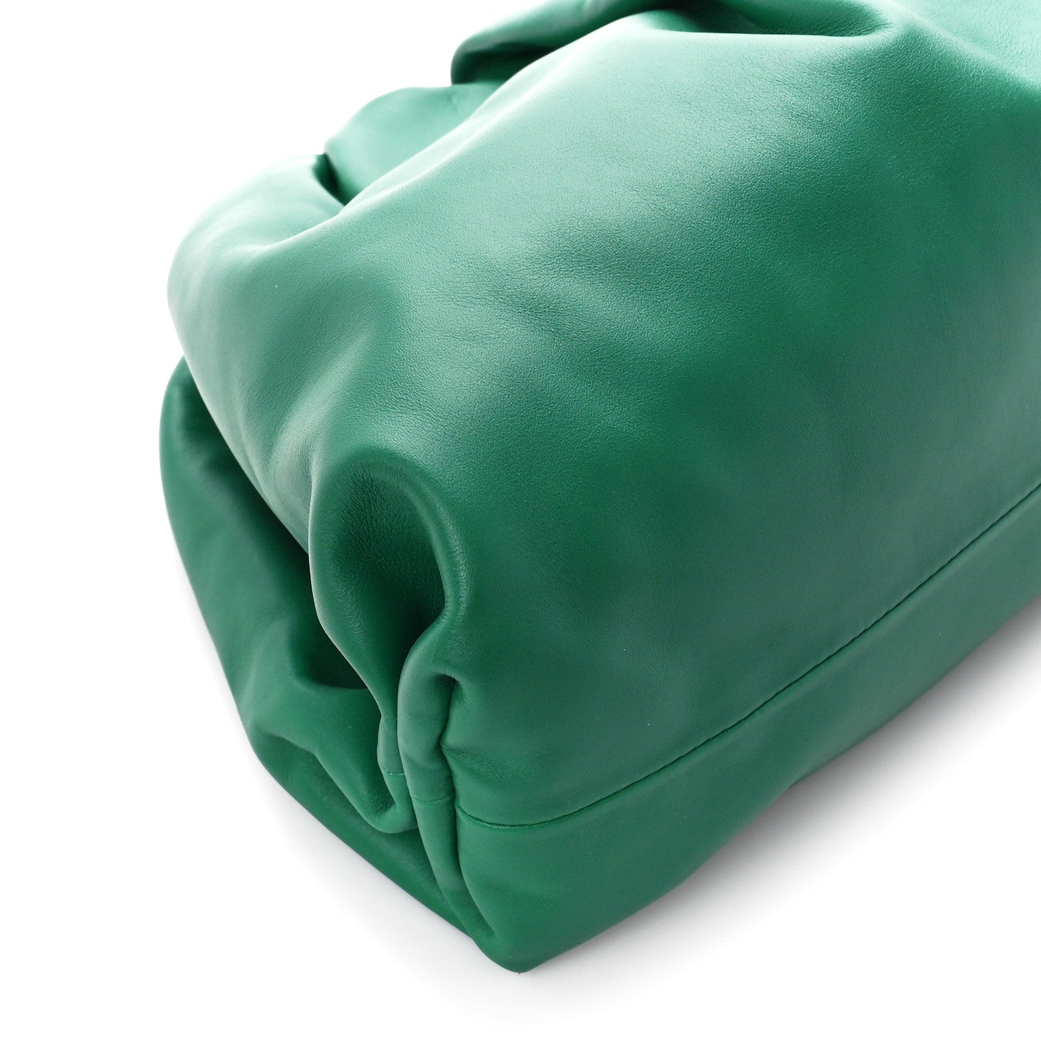 Bottega Veneta Smooth Butter Calf The Pouch Oversized Clutch Racing Green 10 of 11