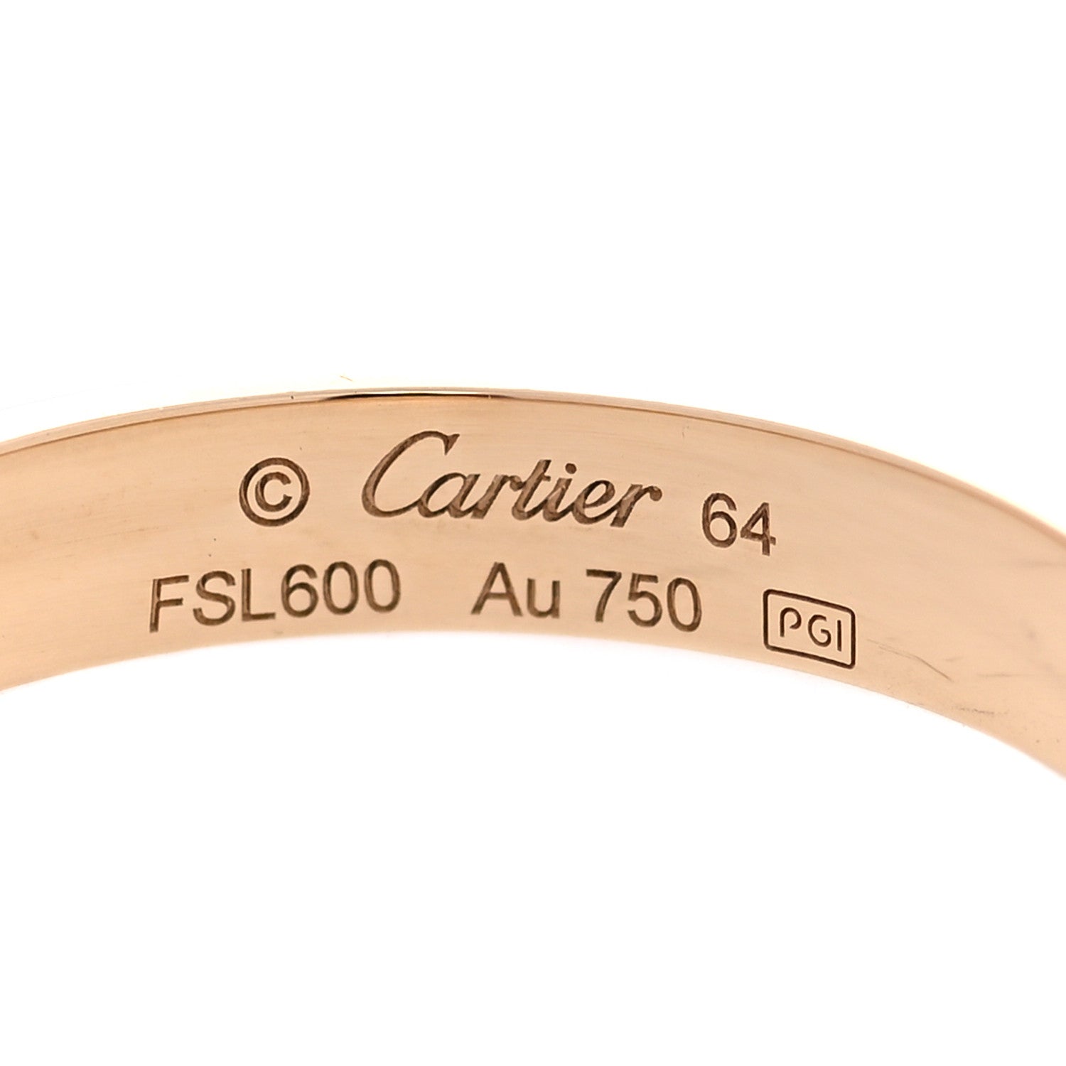 Cartier 18K Yellow Gold 3.5mm LOVE Wedding Band Ring 64 10.75 4 of 5
