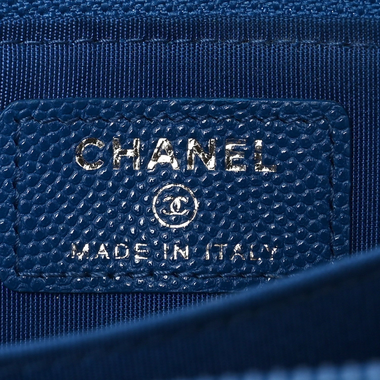 Chanel Caviar Quilted Boy Zip Around Coin Purse Wallet Blue 6 of 8