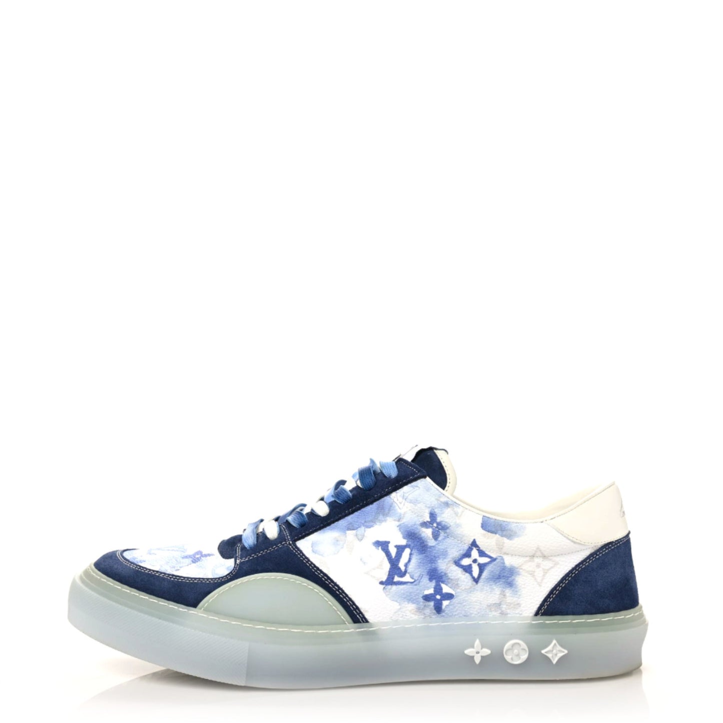 Monogram Watercolor Mens LV Ollie Sneakers 11 Blue
