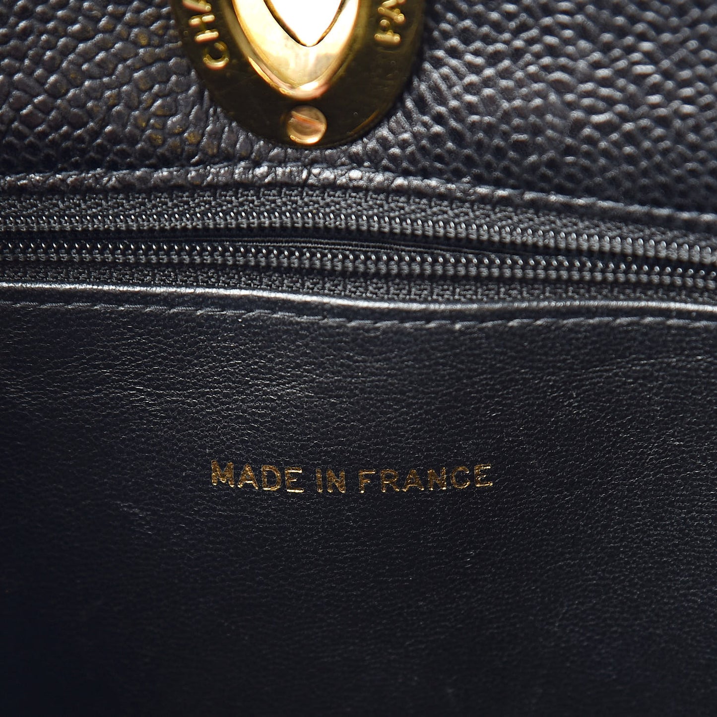 Caviar Quilted Small Tote Black