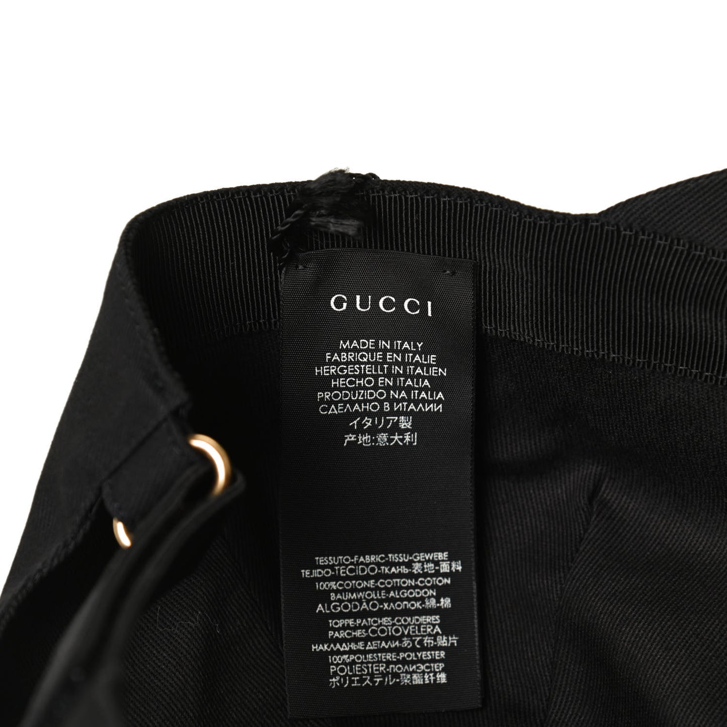 Cotton Loved Gucci Baseball Hat L Black