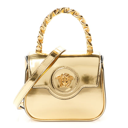 Versace Metallic Calfskin Mini La Medusa Bag Gold 1 of 11