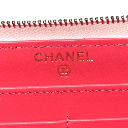 Chanel Caviar Quilted Perforated CC Zip Wallet White 6 of 13