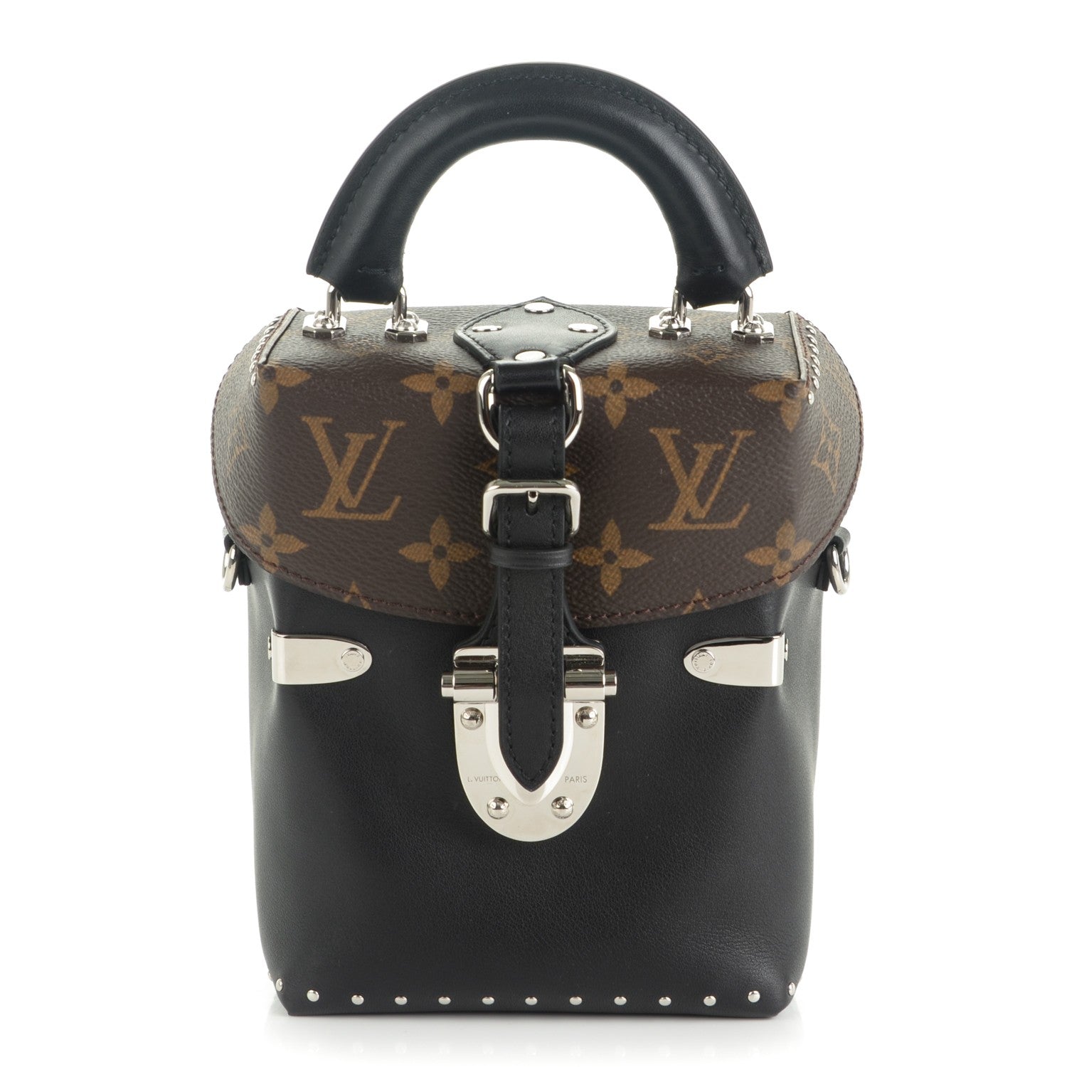 Louis Vuitton Calfskin Monogram Camera Box Black 1 of 7