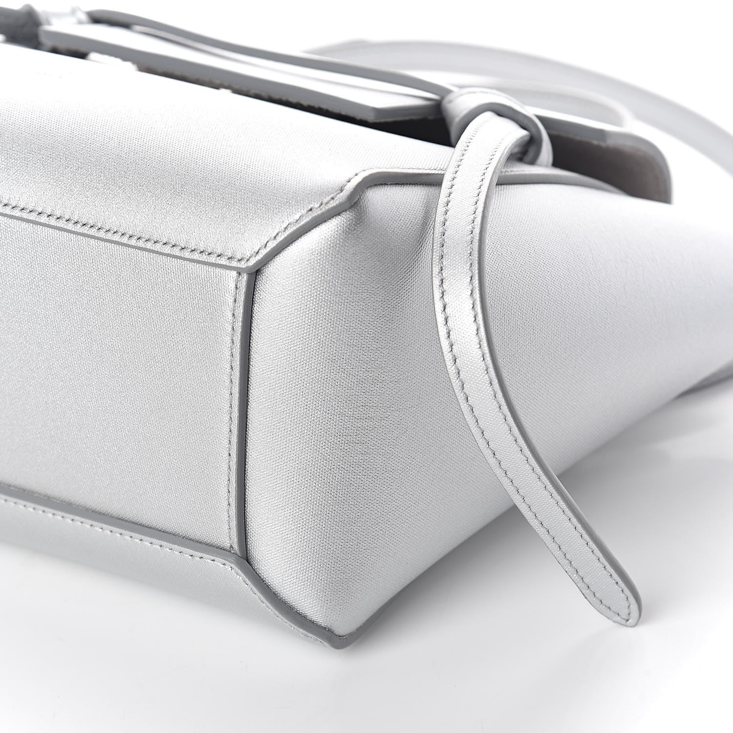 Celine Laminated Calfskin Nano Belt Bag Silver 9 of 9