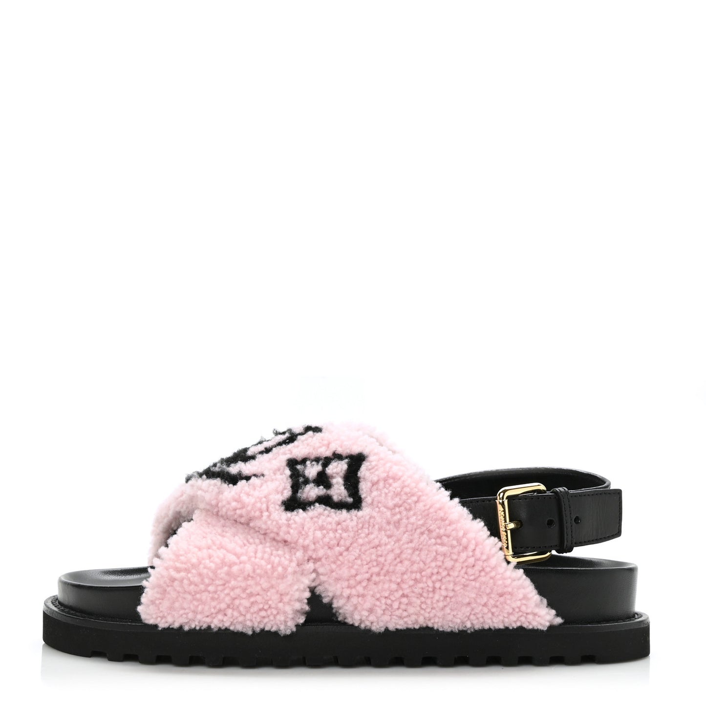 Shearling Paseo Sandals 40 Pink