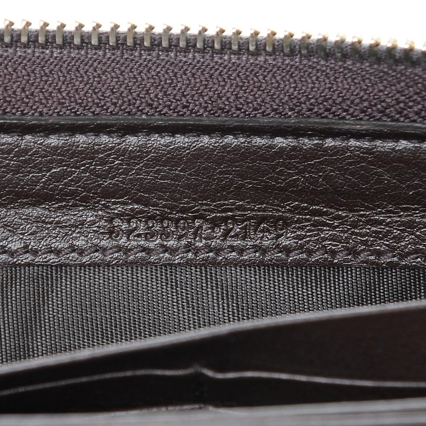 Guccissima Signature Microguccissima Bree Zip Around Wallet Chocolate