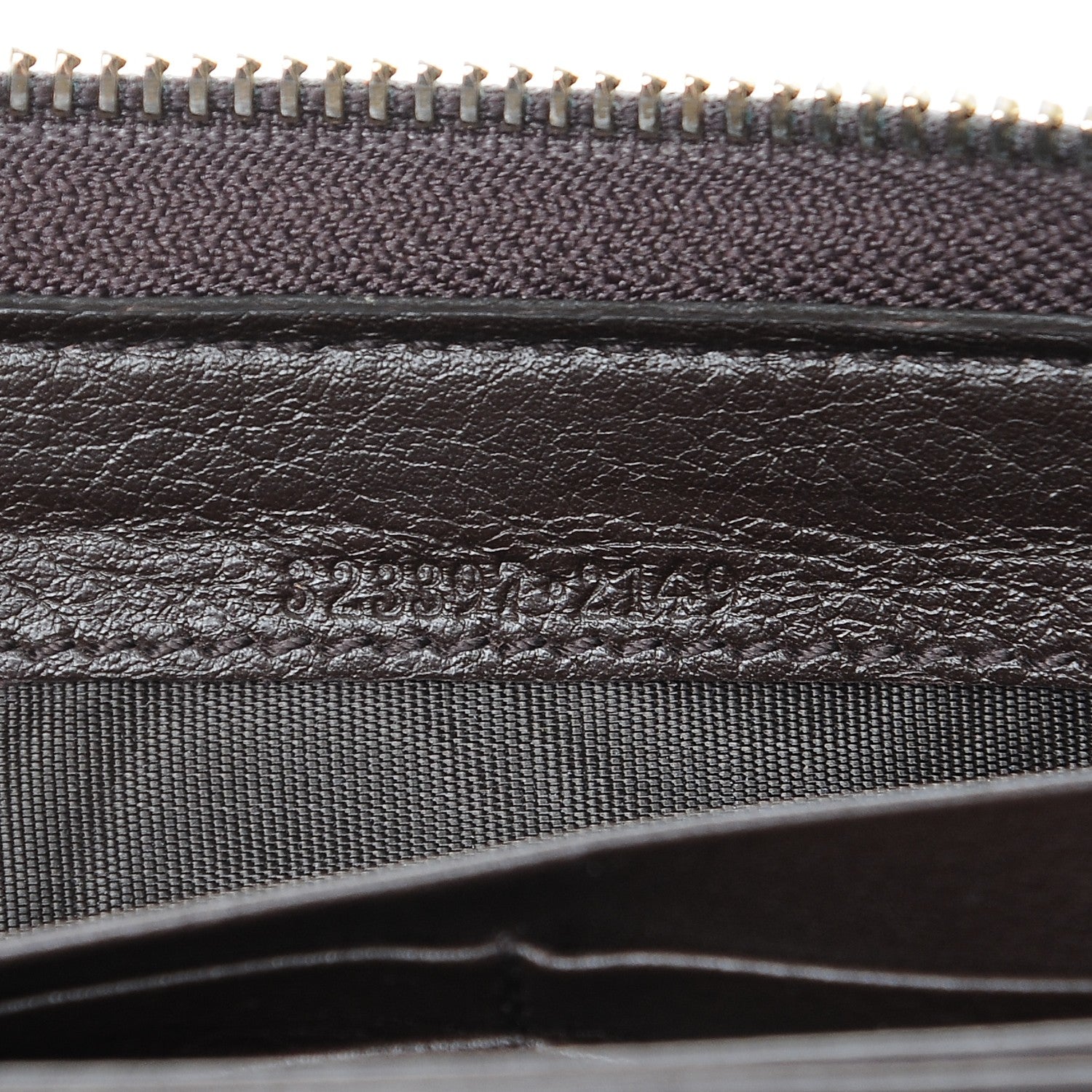 Gucci Guccissima Signature Microguccissima Bree Zip Around Wallet Chocolate 7 of 9