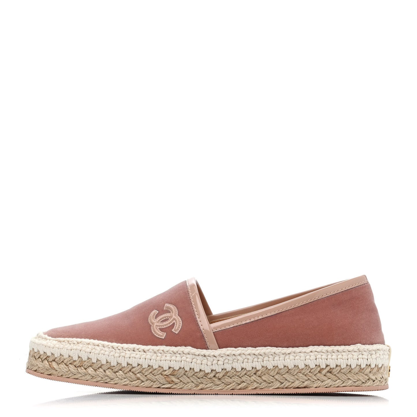 Velvet Patent CC Espadrilles 36 Pink