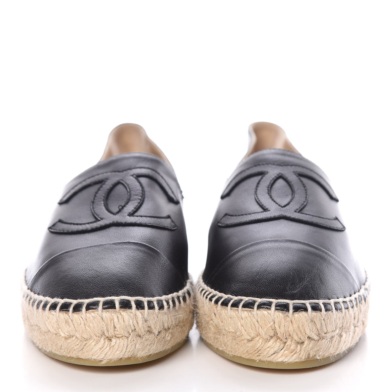 Chanel Lambskin CC Espadrilles 39 Black 2 of 10