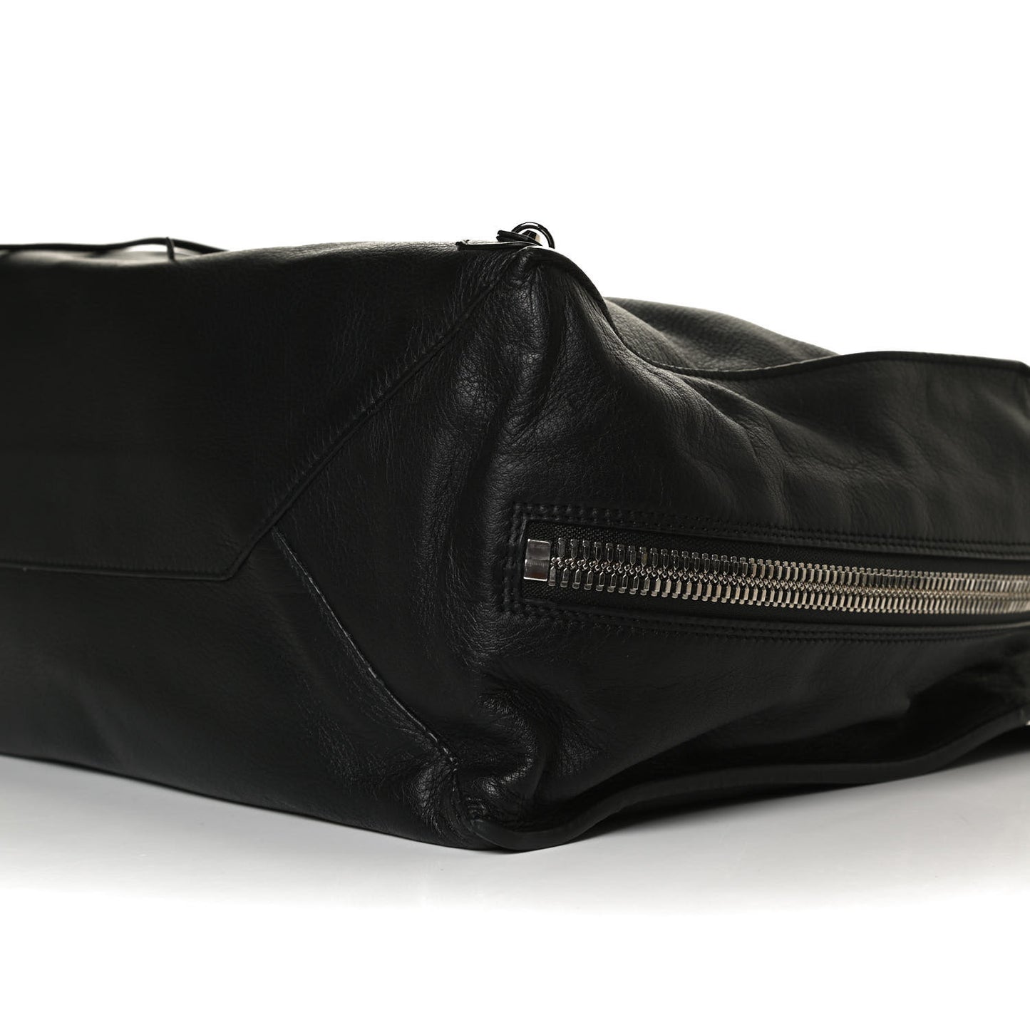 Supple Calfskin Papier A4 Zip Around Tote Black