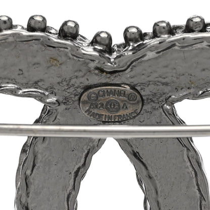 Chanel Crystal CC Brooch Silver 4 of 4
