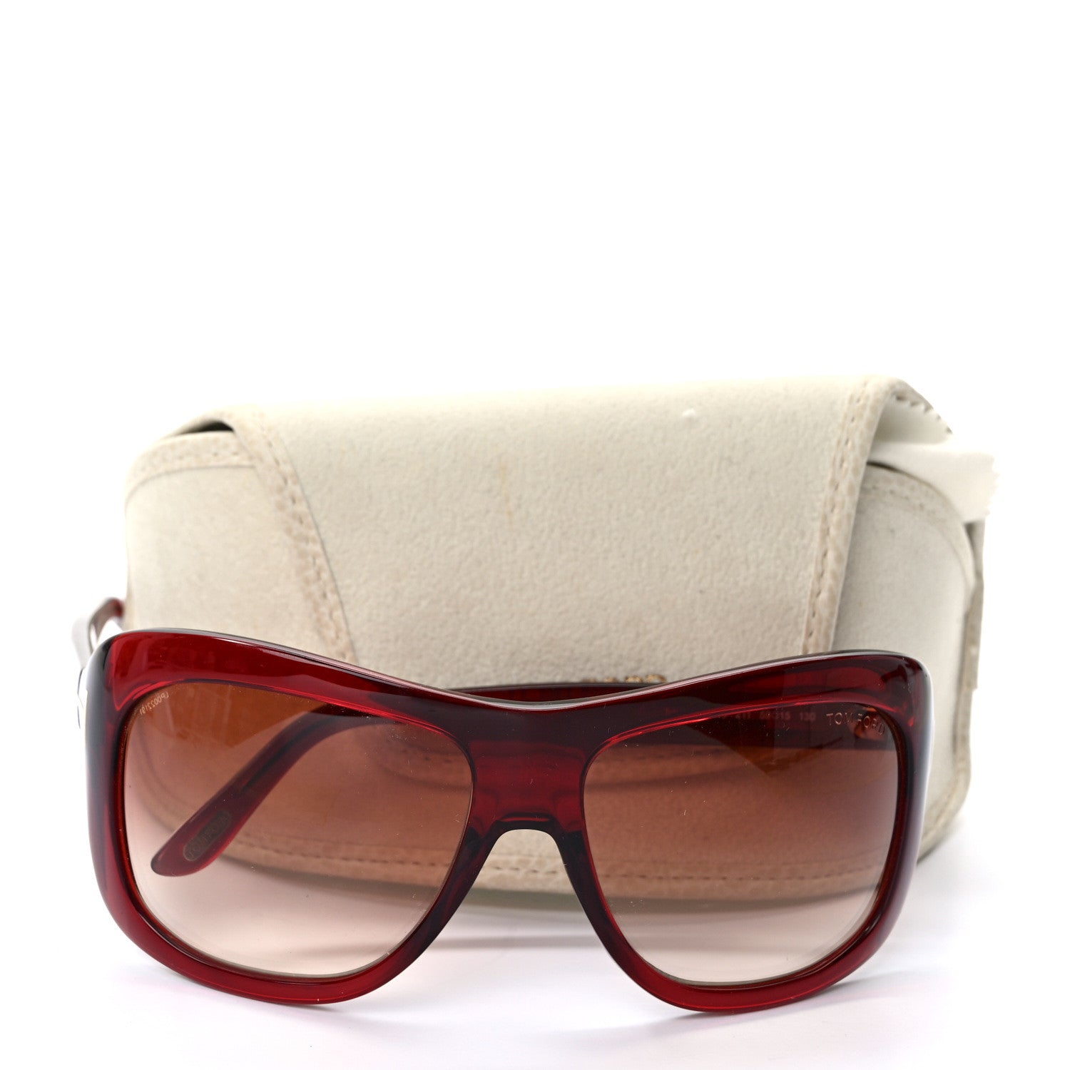 Tom Ford Acetate Tatiana Sunglasses TF63 Red 8 of 8