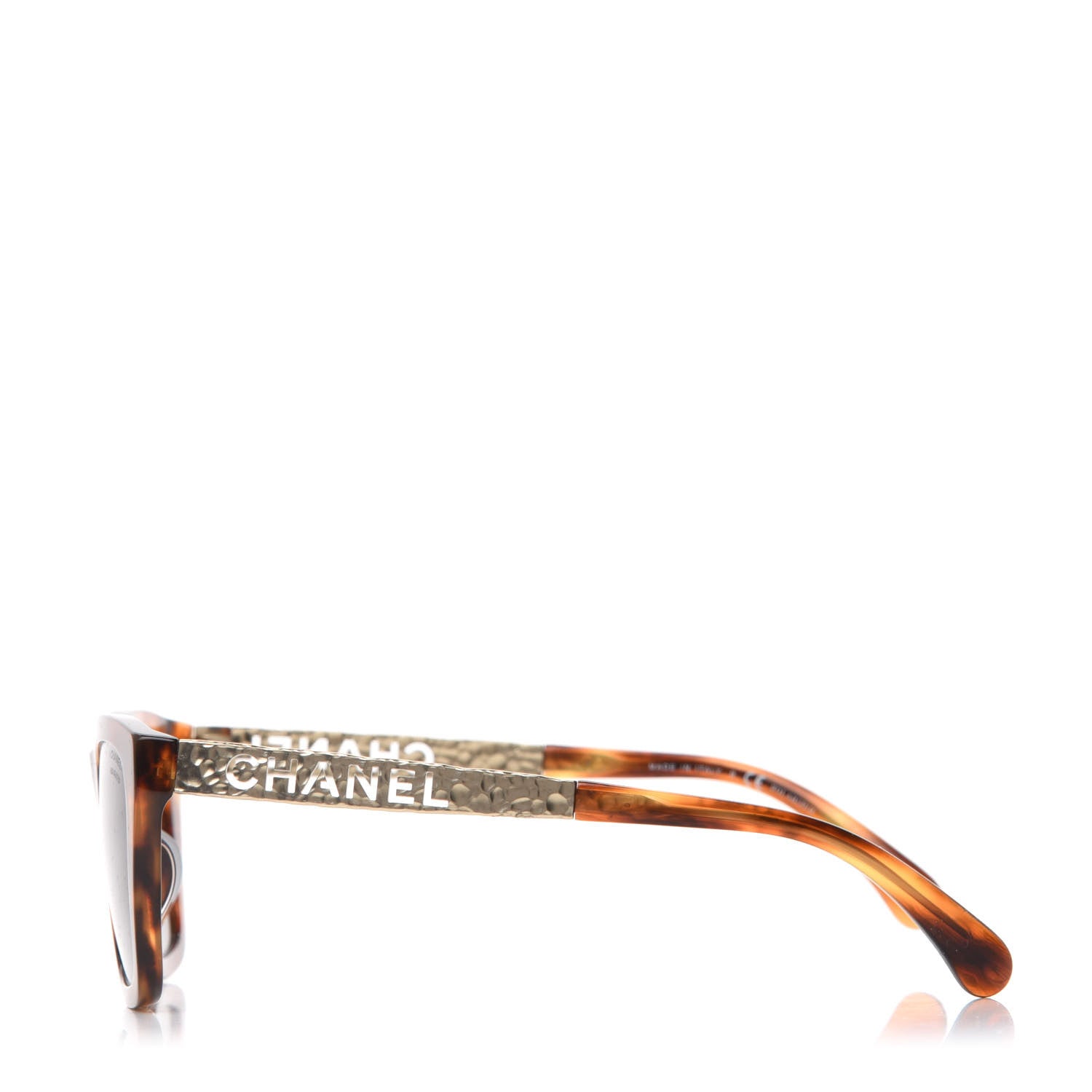 Chanel Acetate Metal Rectangle Sunglasses 5442-A Tortoise 3 of 9