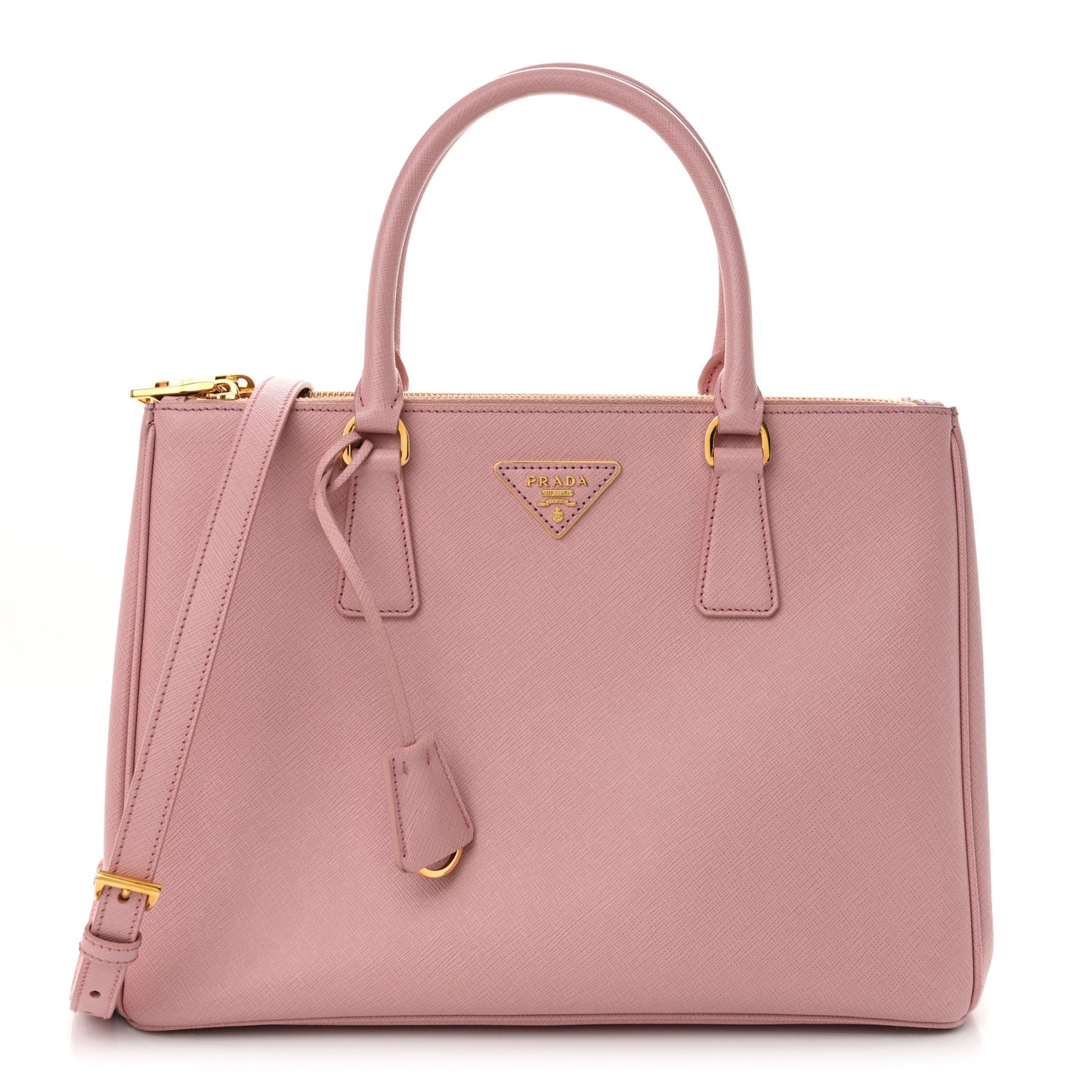 Saffiano Medium Galleria Double Zip Tote Orchidea