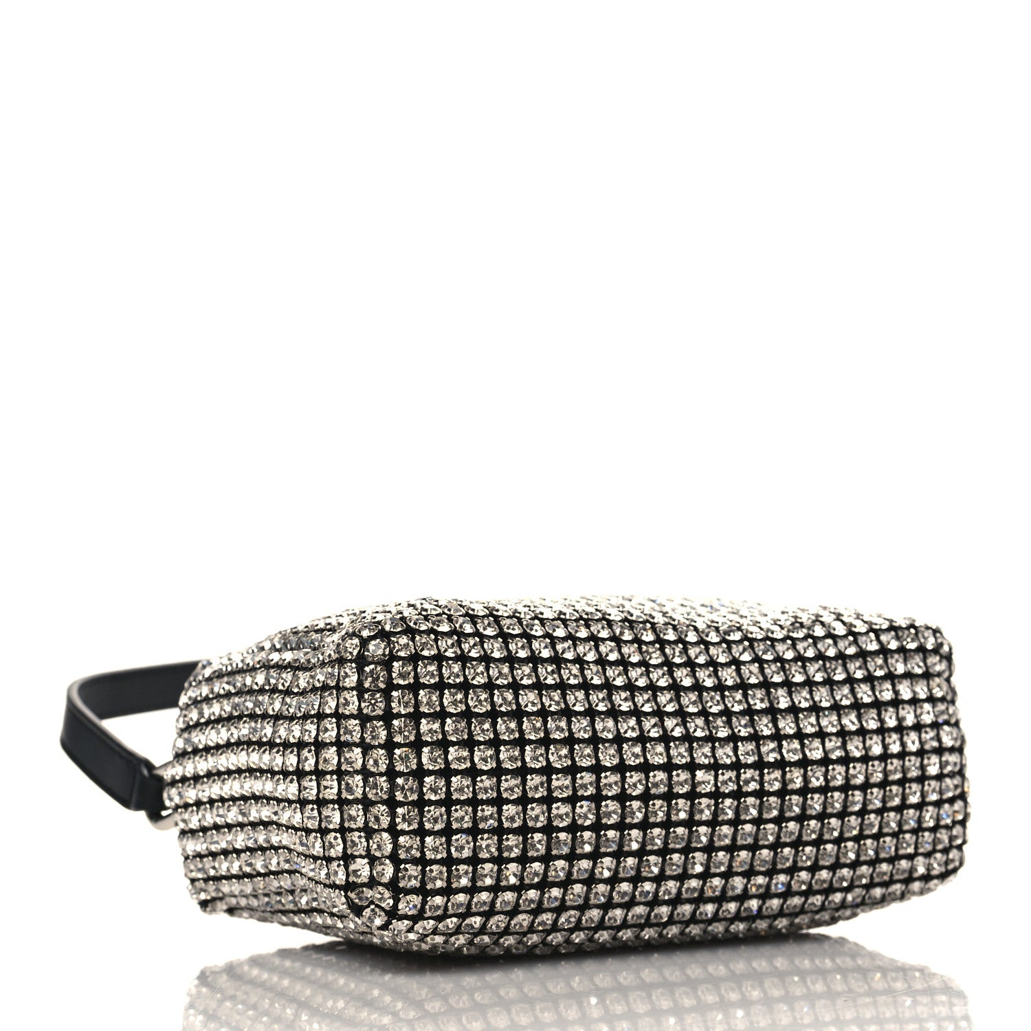 Alexander Wang Mesh Crystal Rhinestone Mini Heiress Pouch Black Silver 4 of 10