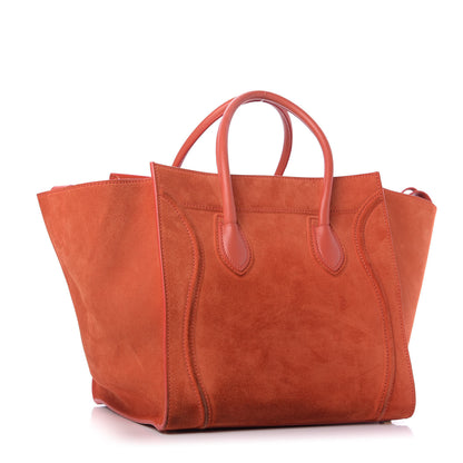 Celine Nubuck Medium Phantom Luggage Bright Orange 3 of 14