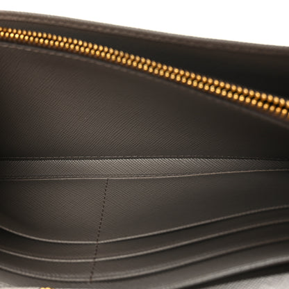 Prada Saffiano Metal Oro Chain Wallet Argilla 5 of 9