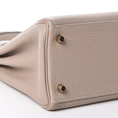 Hermes Taurillon Clemence Kelly Retourne 28 Gris Touterelle 29 of 31