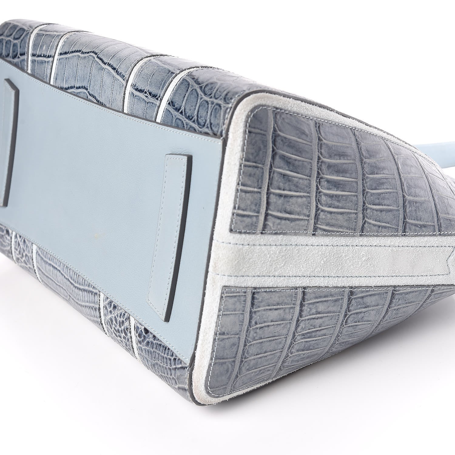 Givenchy Calfskin Crocodile Embossed Medium Antigona Blue 7 of 12