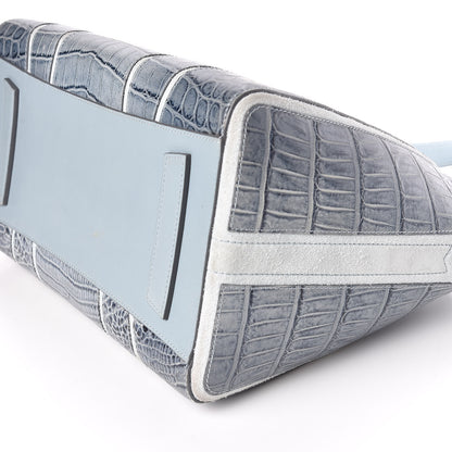 Givenchy Calfskin Crocodile Embossed Medium Antigona Blue 7 of 12