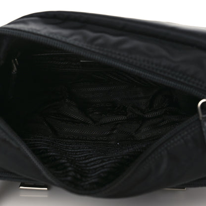 Prada Re-Nylon Vela Saffiano Pocket Double Buckle Messenger Shoulder Bag Black 4 of 7
